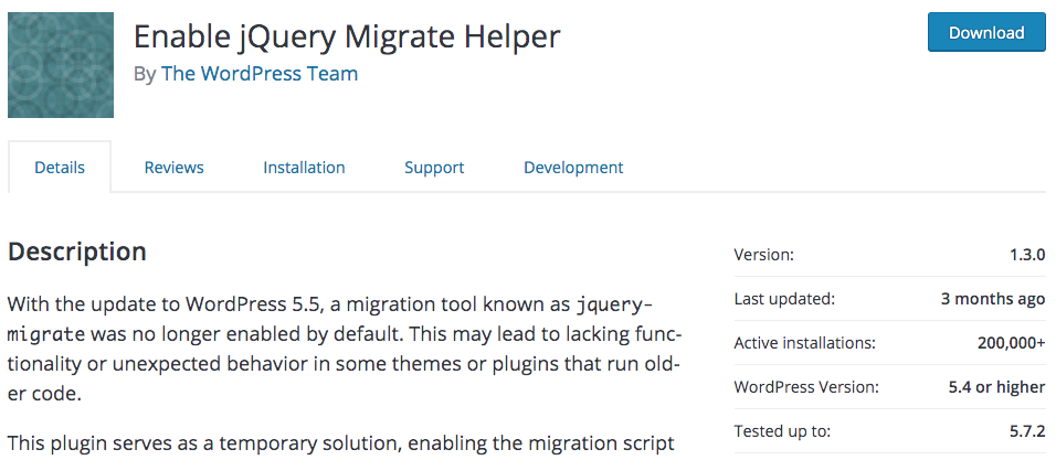 Enable jQuery Migrate Helper plugin from WordPress helps backward compatibility with older JS version. 